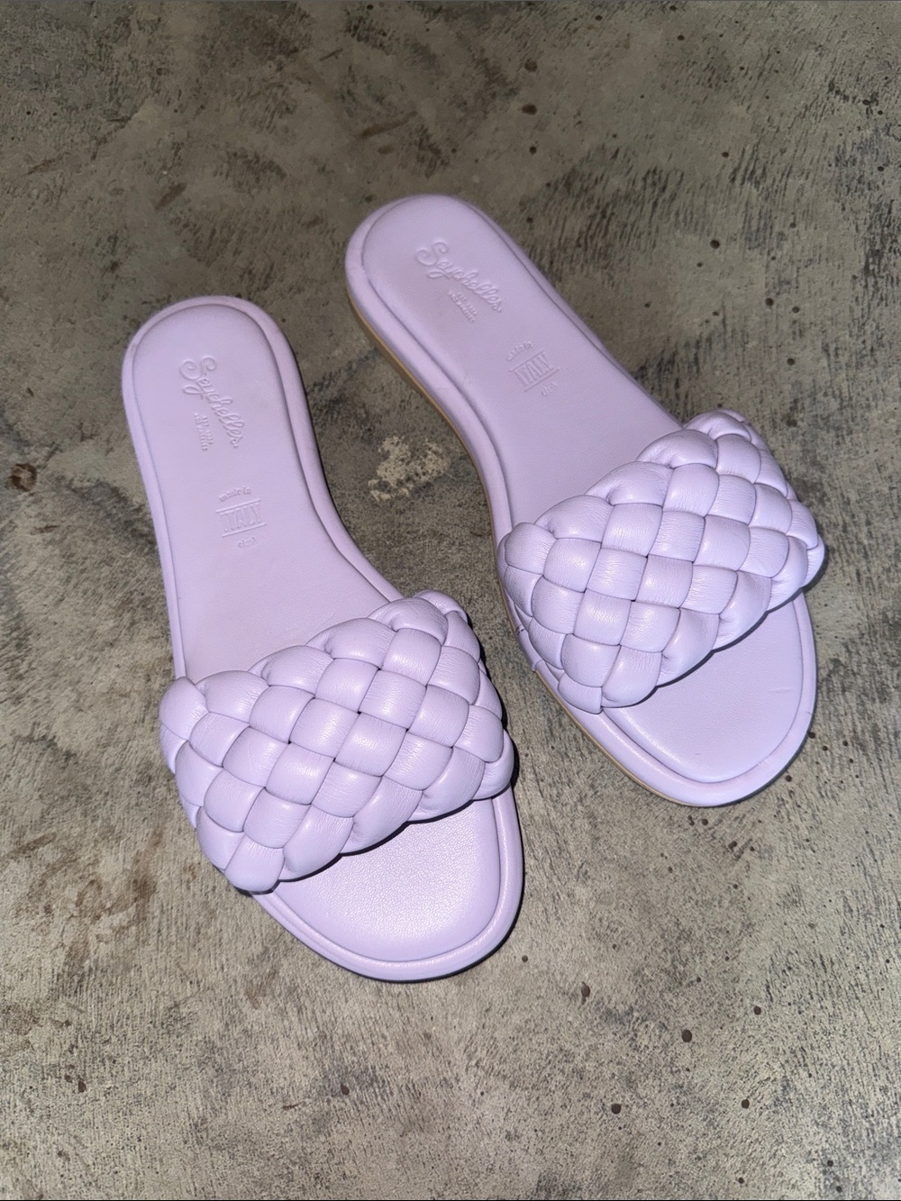 Seychelles Lavender Braided Slide Sandals